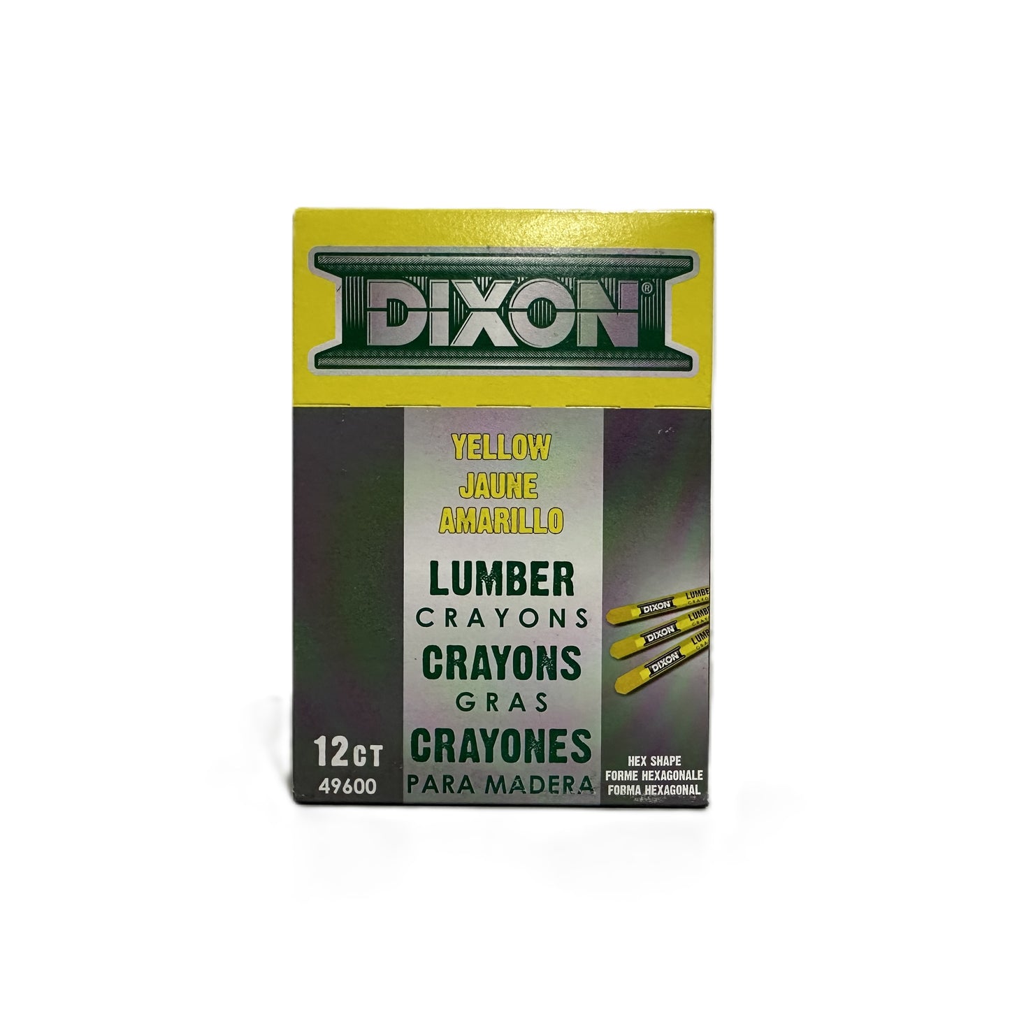 Dixon Yellow Lumber Crayons (12 crayons/box)