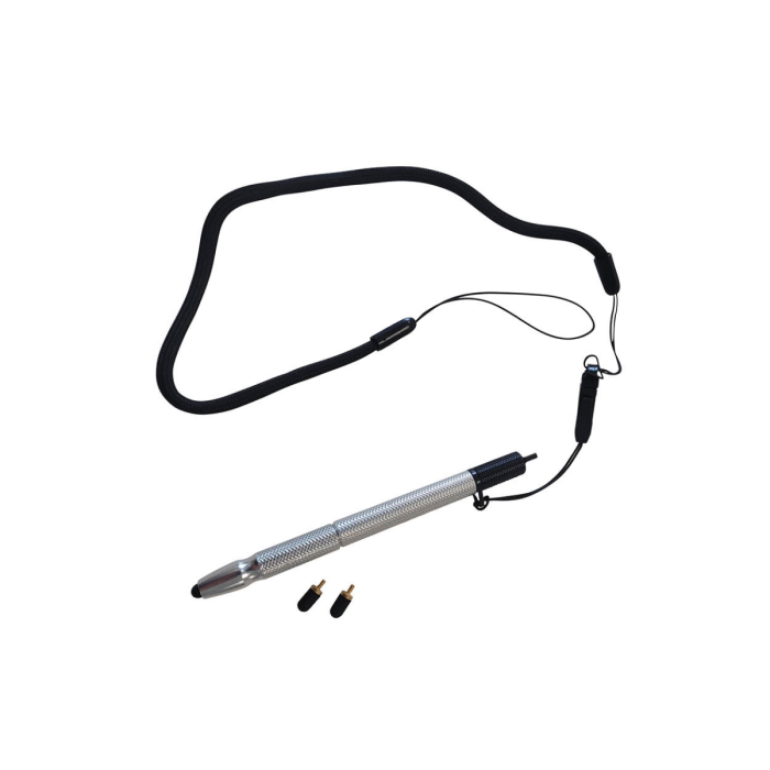 Metal passive stylus with tether, screwdriver and 2 extra tips - 5 Pack