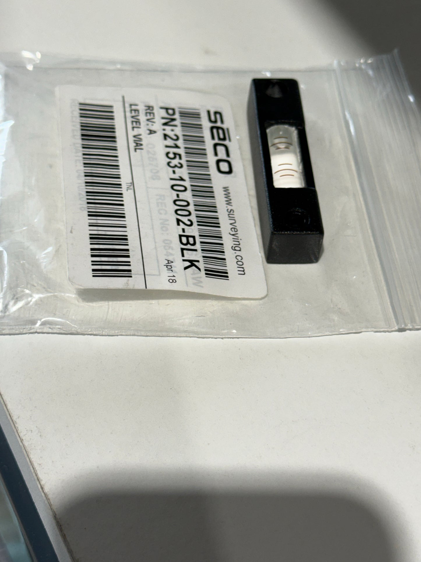 Seco Level Vial (2153-10-002-BLK)