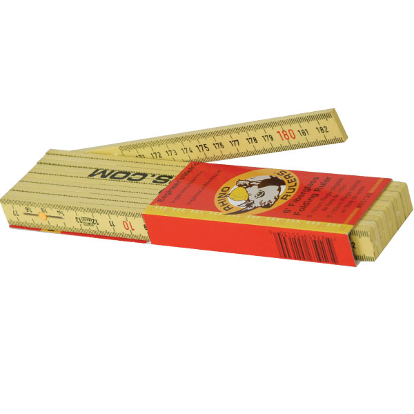 Rhino Ruler Waterproof Fiberglass Engineer's Folding Ruler - 10ths/Metric - 4770-01
