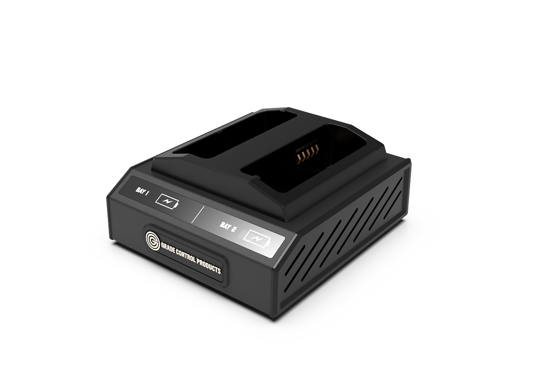 2 Bay Analog Charger - Compatible with Trimble S-Series & X-Series