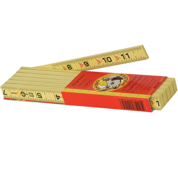 Rhino Ruler Waterproof Fiberglass Engineer?s Folding Ruler - 10ths / 8 ...